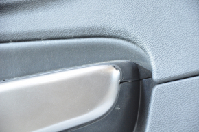 Door trim card rear left Jeep Cherokee KL 19-23 black with black insert leather, armrest leather