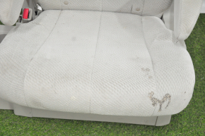 Rear row of seats left 2nd row Toyota Sienna 11-14 velour gray, for 8 seats, manual, for dry cleaning, tear