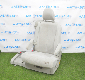 Rear row of seats left 2nd row Toyota Sienna 11-14 velour gray, for 8 seats, manual, for dry cleaning, tear