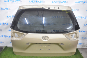 Naked trunk door with glass Toyota Sienna 11-20 for camera, gold 4T8, bumps, dented