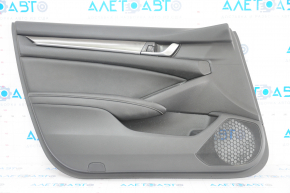 Door trim card front left Honda Accord 18-22 black, armrest and insert leather, scratches
