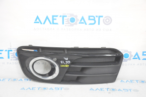 Lower grille front bumper left Audi Q5 8R 13-17 rest, matt+gloss chrome under fog lights, type 2, sand