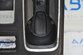 Center console trim with cup holders Ford Fusion mk5 17-20 chrome defect, scratches