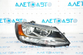 Headlight front right VW Jetta 17-18 naked USA yellow reflector