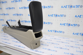 Central console armrest Ford Fusion mk5 17-20 gray, driftwood, under air duct, without air duct and cigarette lighter, scratches