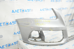 Bare front bumper Audi Q5 8R 13-17 rest, silver, for parking sensors, scratches, pressed, broken fastener