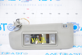 Left visor Cadillac ATS 13 - gray, without hook, broken plug, broken mount