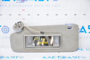 Left visor Cadillac ATS 13 - gray, without hook, for dry cleaning, broken fastening