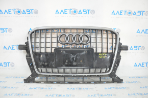 Radiator grill Audi Q5 8R 13-17 rest, for parking sensors, gloss, chrome, sand, peeling paint