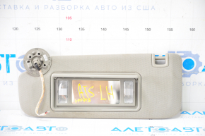 Left visor Cadillac ATS 13 - gray, without hook, for dry cleaning, broken fastening, broken plug