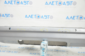 Rear bumper lip for 2 pipes Audi Q5 8R 13-17 for parking sensors and towbar, silver, pressed, scratches