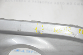 Rear bumper lip for 2 pipes Audi Q5 8R 13-17 for parking sensors and towbar, silver, pressed, scratches