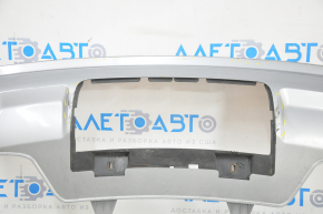 Rear bumper lip for 2 pipes Audi Q5 8R 13-17 for parking sensors and towbar, silver, pressed, scratches