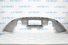 Rear bumper lip for 2 pipes Audi Q5 8R 13-17 for parking sensors and towbar, silver, pressed, scratches