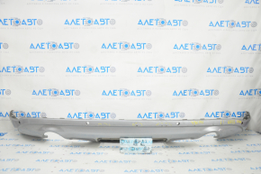 Rear bumper lip for 2 pipes Audi Q5 8R 13-17 for parking sensors and towbar, silver, pressed, scratches
