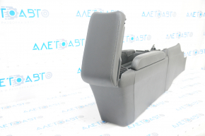 Console center armrest and cup holders Honda Insight 19-22 black, armrest leather, scratches