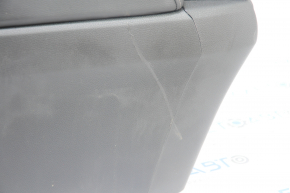 Console center armrest and cup holders Honda Insight 19-22 black, armrest leather, scratches