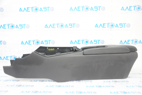 Console center armrest and cup holders Honda Insight 19-22 black, armrest leather, scratches