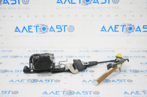 Passenger seat belt with tensioner Honda Insight 19-22 black, rusty tensioner