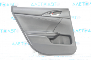 Door trim card rear left Honda Insight 19-22 black, armrest and insert leather
