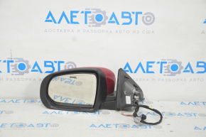 Side mirror left Jeep Compass 17- 3+4 pins, turn signal, heated, red with chrome, scale on mirror element