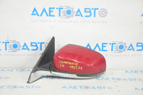 Side mirror left Jeep Compass 17- 3+4 pins, turn signal, heated, red with chrome, scale on mirror element