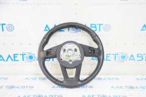 Bare steering wheel Audi A4 B9 17 - leather, black, scratches
