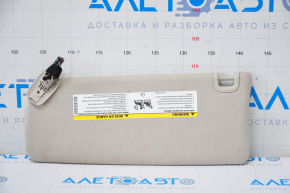 Right visor Dodge Dart 13-16 gray, without hook, dry cleanable