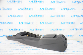 Console central armrest Audi A4 B9 17-19 black, leather, scratches