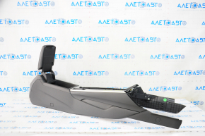 Console central armrest Audi A4 B9 17-19 black, leather, scratches
