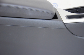 Console central armrest Audi A4 B9 17-19 black, leather, scratches