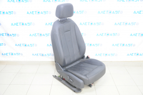Passenger seat Audi A4 B9 17-19 with airbag, electric, leather, black, scratches on leather, dry cleaning