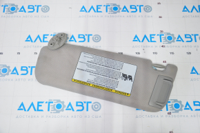 Right visor Toyota Camry v50 12-14 usa gray, without hook, dry-cleanable, without backlight