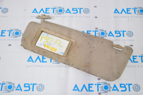 Left visor Toyota Camry v50 12-14 usa beige, without hook, dry-cleanable, without backlight