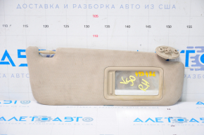 Right visor Toyota Camry v50 12-14 usa beige, fabric peeled off, no hook, no backlight, dry cleanable