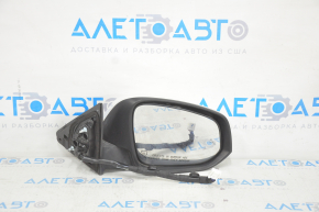 Side mirror right Toyota Highlander 14-19 12 pins, turn signal, heating, backlight, BSM, white