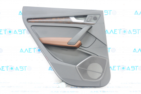 Door trim card rear left Audi Q5 80A 18-20 black, with wood insert, brown armrest, with tweeter