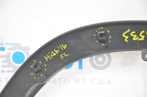 Front left wing arch trim Toyota Highlander 14-19 structure, broken fastener, deformed