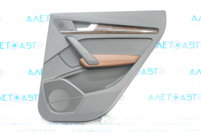 Door trim card rear right Audi Q5 80A 18-20 black, with wood insert, brown armrest, with tweeter, scratches