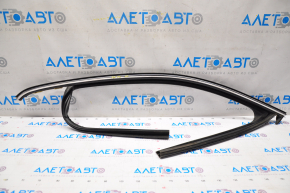 Upper door molding front left Jeep Cherokee KL 14 - chrome with glass seal, minor scratches, for polishing