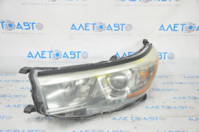 Headlight front left Toyota Highlander 14-16 bare, light, halogen, sand, for polishing