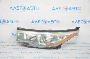 Headlight front left Toyota Highlander 14-16 bare, light, halogen, sand, for polishing