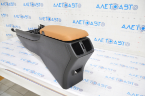 Central console armrest Lexus UX200 19- black, brown armrest, scratches, driftwood, under air duct, without air duct