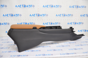 Central console armrest Lexus UX200 19- black, brown armrest, scratches, driftwood, under air duct, without air duct