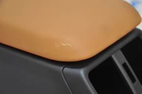 Central console armrest Lexus UX200 19- black, brown armrest, scratches, driftwood, under air duct, without air duct