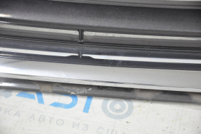 Toyota Highlander 14-16 Front Bumper Upper Grille with Chrome, Sand on Chrome