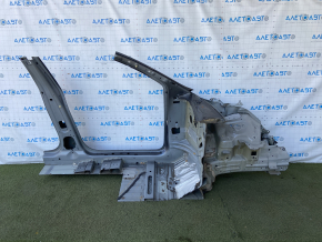 Tesla Model Y 20-25 front left quarter iron panel, graphite, dented side member and gun, dented pillar, with central pillar