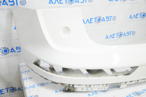 Bare rear bumper upper part Audi Q5 80A 18-20 without parking sensors, white, scratches