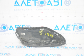 Rear bumper grille left Audi Q5 80A 18-24 structure, with chrome, sand