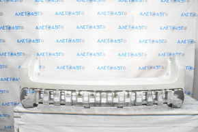 Rear bumper bare Toyota Highlander 14-16 for parking sensors white, pressed